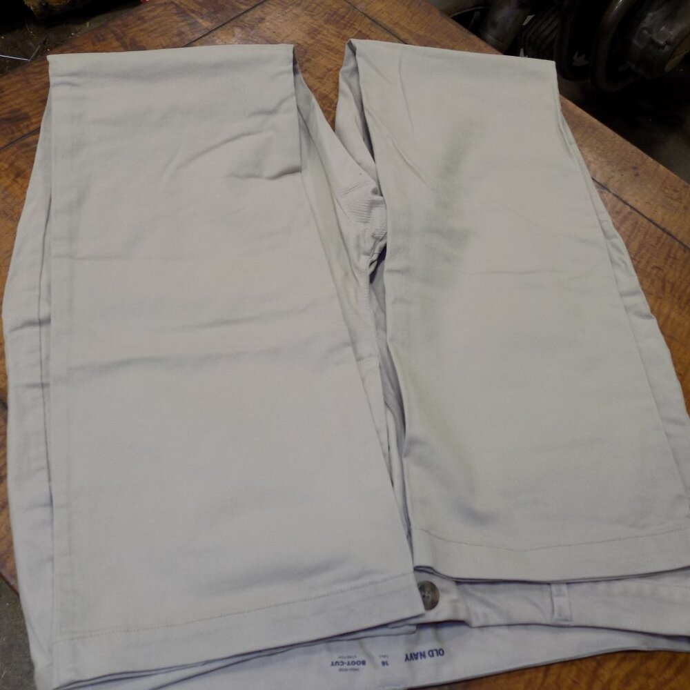 Old Navy Boot Cut Khaki Pants Women’s 16 Tall Beige Career Casual - Picture 9 of 10